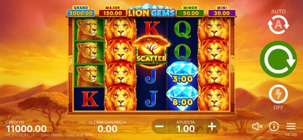 Reseña de la Tragamonedas Lion Gems Hold and Win de Playson