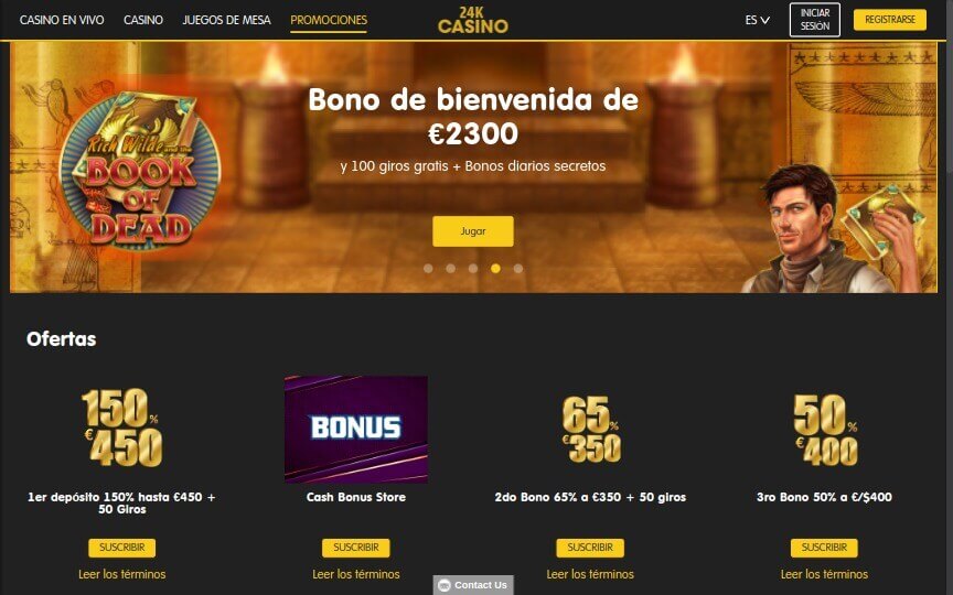 24k Casino Bonos