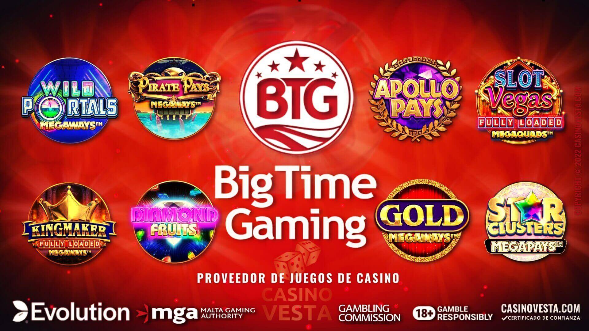 Revisión del proveedor de juegos de casino en línea Big Time Gaming (BTG)