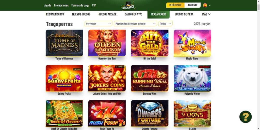 MaChance Casino Tragaperras