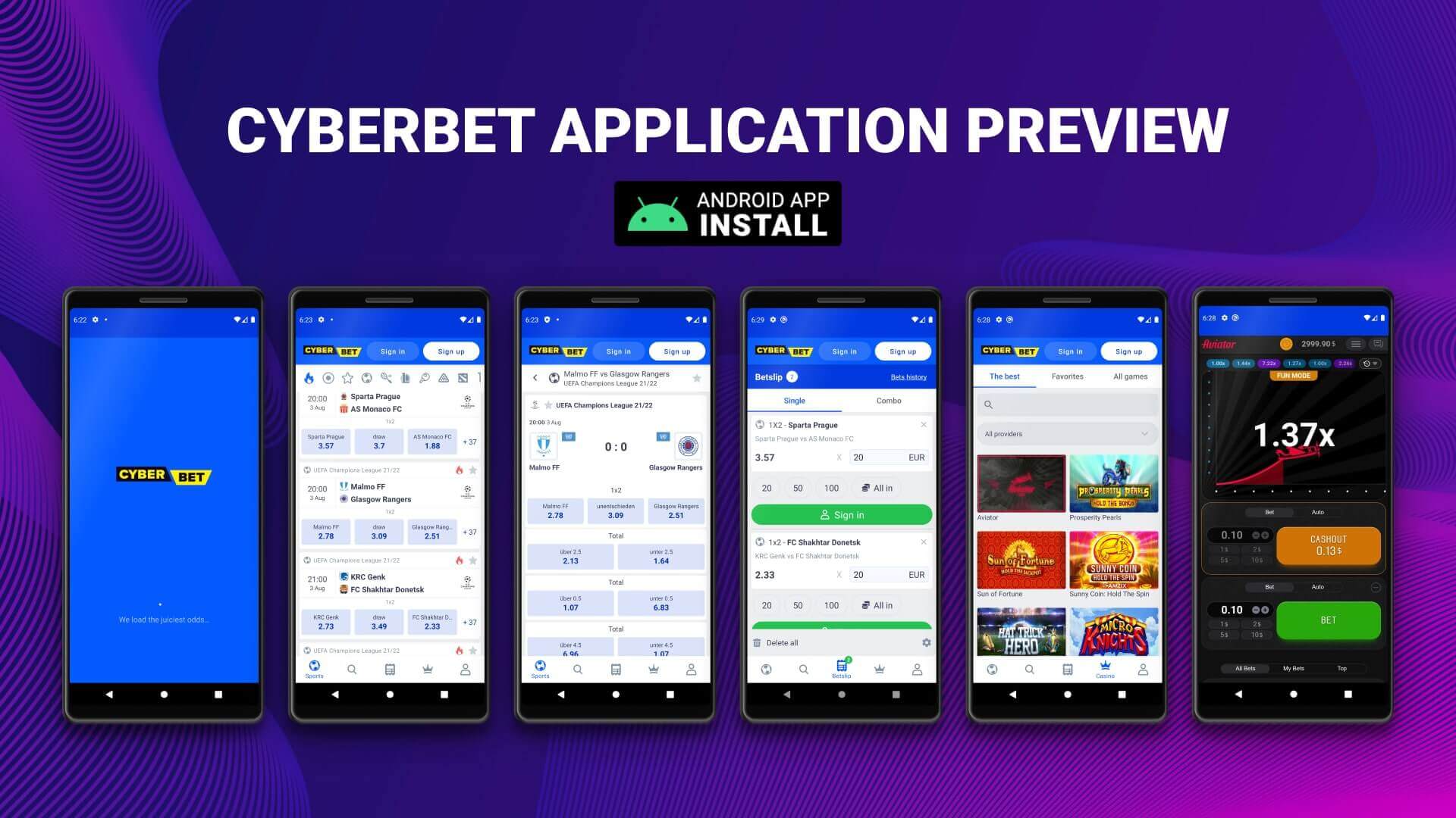 Presentación de la aplicación Cyber Bet