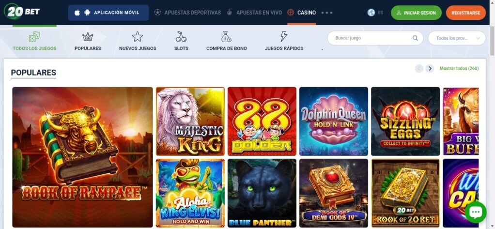 20Bet Casino Tragamonedas Online