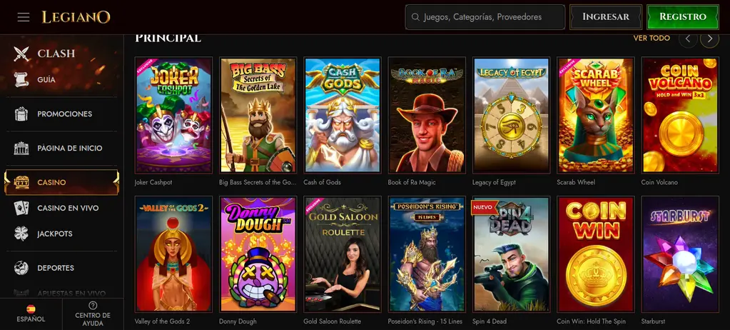 Legiano Casino Juegos