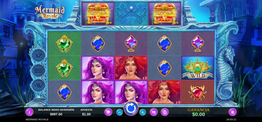 Revisión de la tragamonedas Mermaid Royale de RealTime Gaming