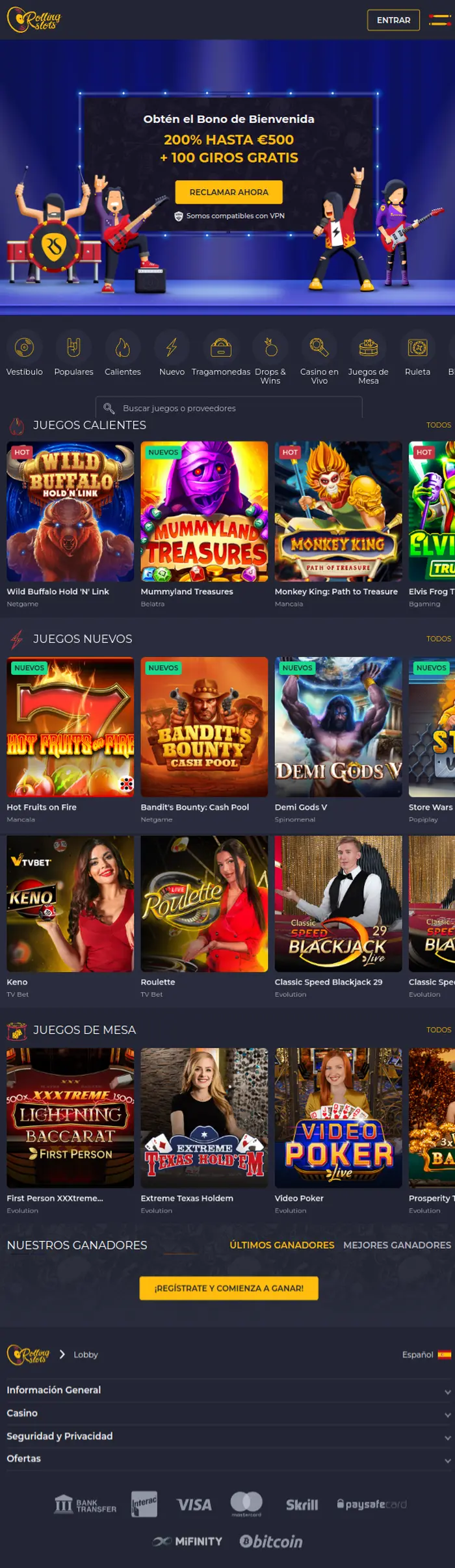 Revisión completa de Rolling Slots Casino América Latina