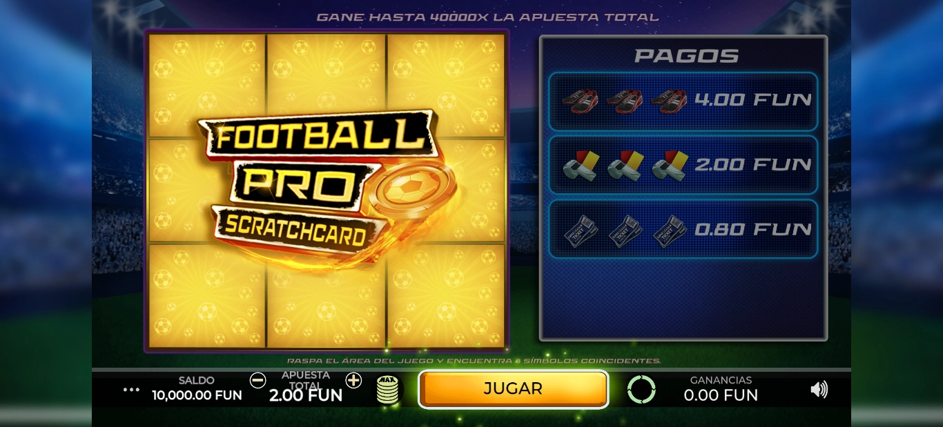 Revisión del juego rasca y gana Football Pro Scratchcard de Caleta Gaming