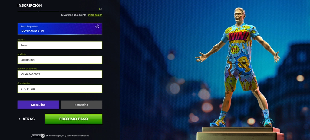 Registrar una cuenta en RTBet Casino - Paso 3 Registrar una cuenta en RTBet Casino - Paso 3