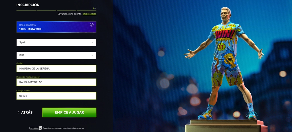 Registrar una cuenta en RTBet Casino - Paso 4 Registrar una cuenta en RTBet Casino - Paso 4