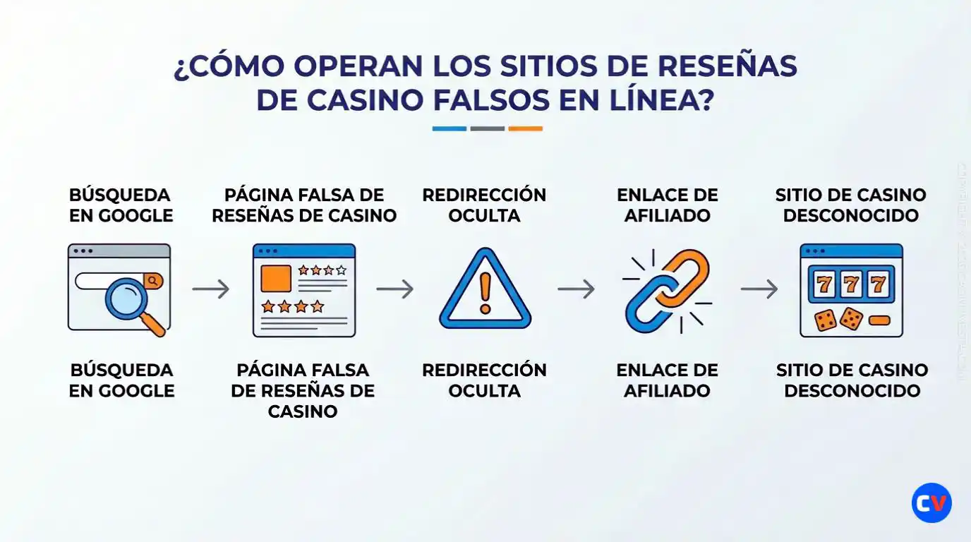 Cómo funcionan los sitios falsos de reseñas de casinos en Internet