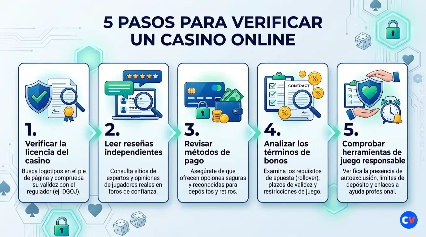 5 pasos para verificar un casino online
